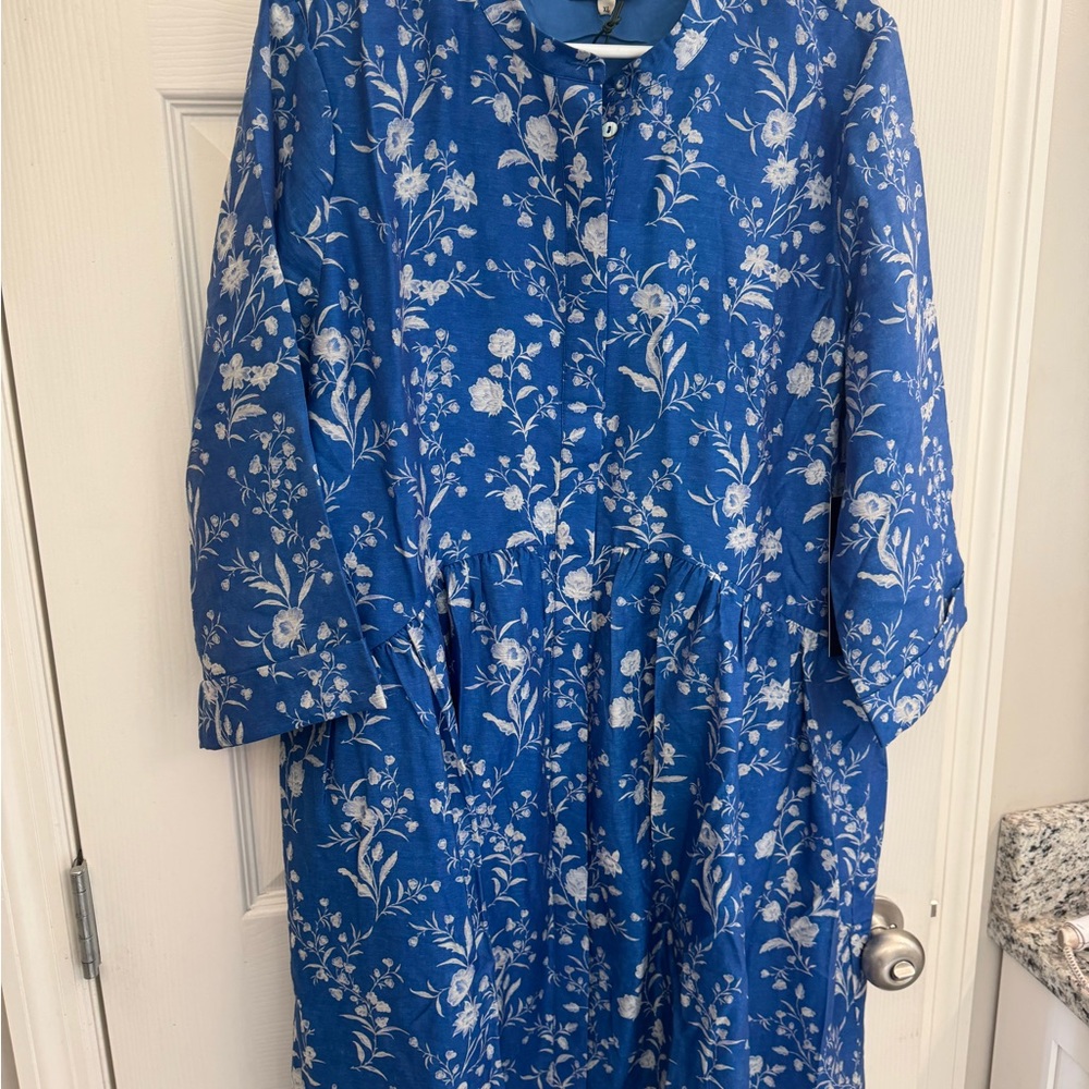 Tuckernuck Blue and White Floral Dress